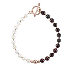 Silver brancelet with pearl