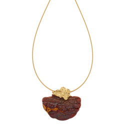 Necklace with amber