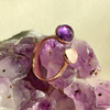 Silver earrings with amethyst and quartz