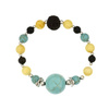 Silver set with amber