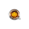 Silver ring with amber