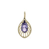 Gold pendant with amethyst