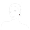 Silver earrings with amber