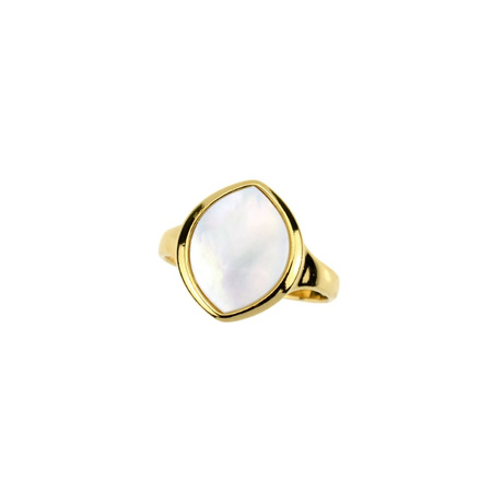 Silver ring with mother of pearl