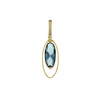 Gold pendant with london blue topaz