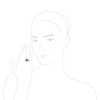 Silver ring with amber