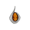 Silver set with amber