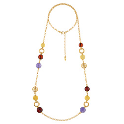 Silver necklace with amber