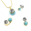 Silver earrings with turquoise