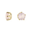 Gold pendant with rose quartz