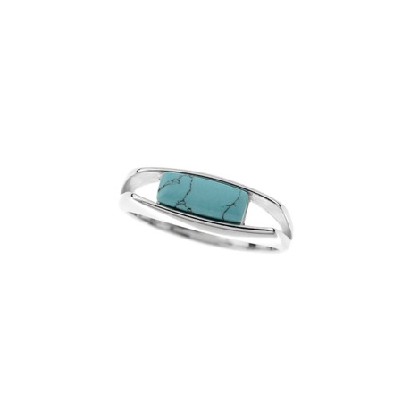 Silver ring with turquoise