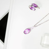 Silver ring with amethyst