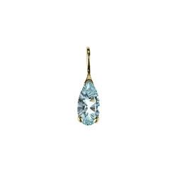 Gold pendant with blue topaz