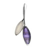 Silver pendant with ametyst and rose quartz
