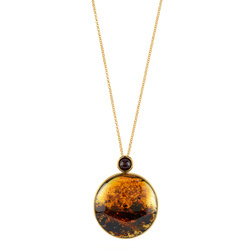 Necklace with amber