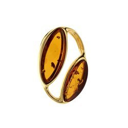 Silver pendant with amber