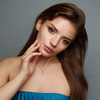 Gold earrings with blue topaz