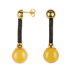 Earings Qule with amber