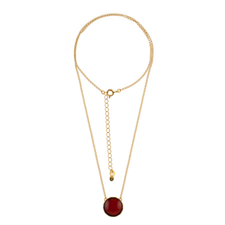 Silver necklace with amber