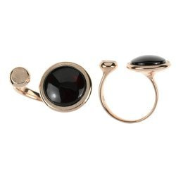 Silver ring with amber
