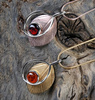 Silver ring with amber
