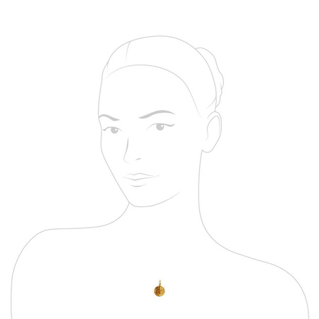 Silver pendant with amber