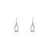 Gold earrings with blue topaz