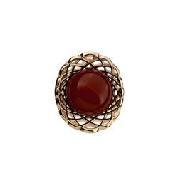 Silver pendant with amber