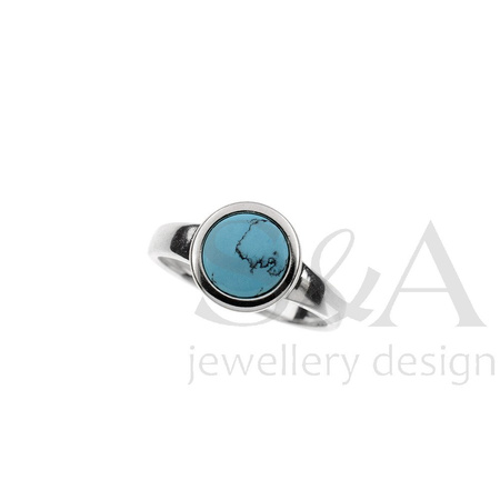 Silver ring with  turquoise
