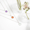 Silver pendant with prehnit