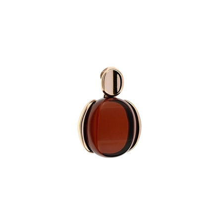 Silver pendant with amber