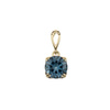 Gold pendant with blue topaz