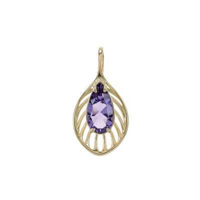 Gold pendant with amethyst