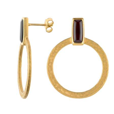 Silver earrings with amber 