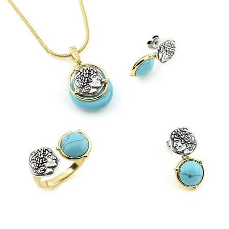 Silver earrings with turquoise