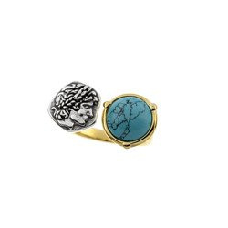 Silver ring with turquoise