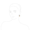 Silver earrings with amber