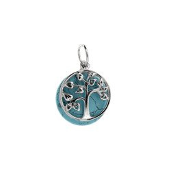 Silver pendant with turquoise