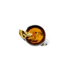 Silver ring with amber
