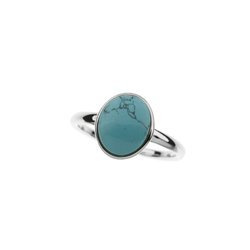 Silver ring with turquoise