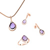 Silver pendant with amethyst