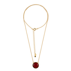 Silver necklace with amber