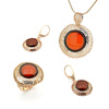 Silver pendant with amber