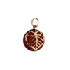 Silver pendant with amber