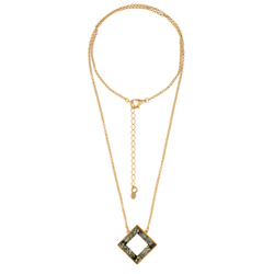 Silver necklace with amber