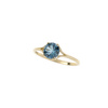 Gold ring with blue topaz