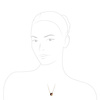Silver necklace with amber