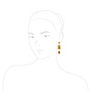 Silver earrings with amber