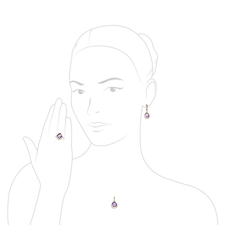 Silver ring with amethyst