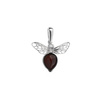 Silver pendant with amber